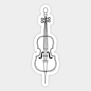 Cello Drawing Sticker